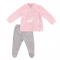 Детский костюм Bembi 1 - 3 мес Велюр Розовый/Серый меланж 3X6 КС787