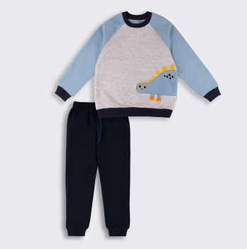 Спортивный костюм детский Bembi 2 - 6 лет Трикотаж двунитка Синий/Голубой КС803