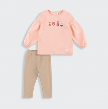 Детский костюм Bembi 9 - 18 мес Интерлок Абрикосовый/Бежевый КС808