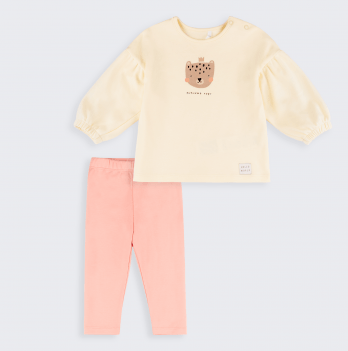 Детский костюм Bembi 9 - 18 мес Интерлок Молочный/Абрикосовый КС808