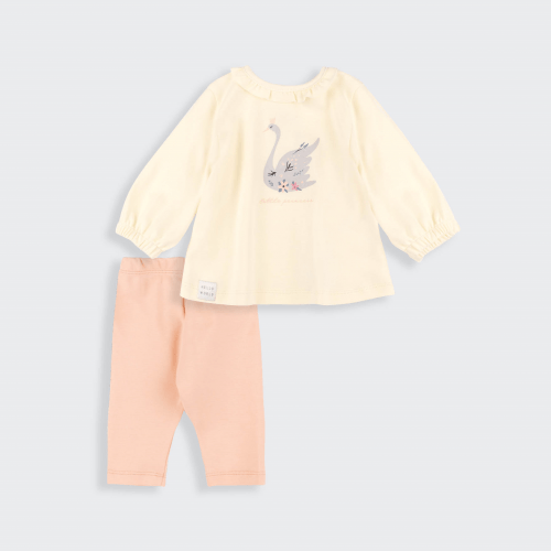 Детский костюм Bembi 3 - 12 мес Интерлок Молочный/Абрикосовый КС809