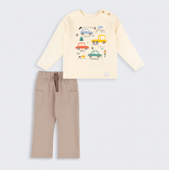 Детский костюм Bembi 3 - 12 мес Интерлок Молочный/Бежевый КС811