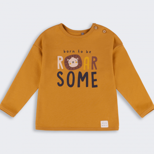 Детский костюм Bembi 3 - 12 мес Интерлок Горчичный/Черный КС811