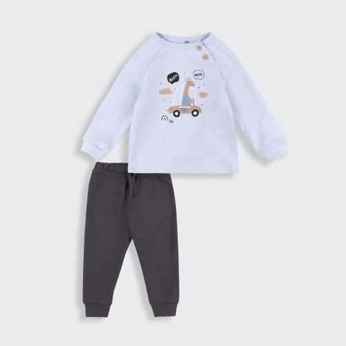 Детский костюм Bembi 3 - 12 мес Интерлок Голубой/Черный КС812