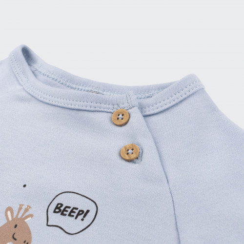 Детский костюм Bembi 3 - 12 мес Интерлок Голубой/Черный КС812