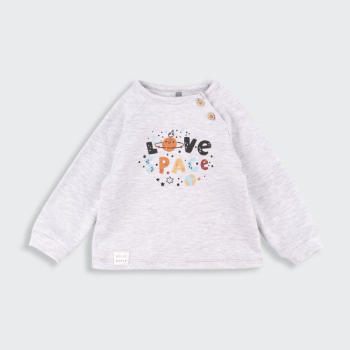 Детский костюм Bembi 3 - 12 мес Интерлок Серый меланж/Горчичный КС812