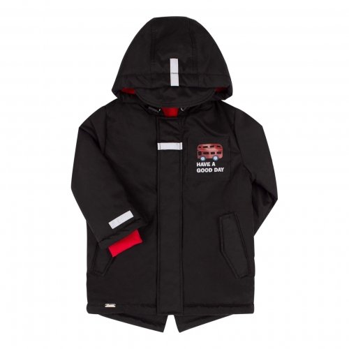 Демисезонная куртка для мальчика Bembi 1 - 3 года Плащевка Черный КТ242