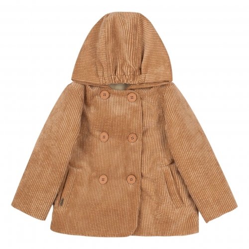 Демисезонная куртка для девочки Bembi 1 - 3 лет Вельвет Бежевый КТ263