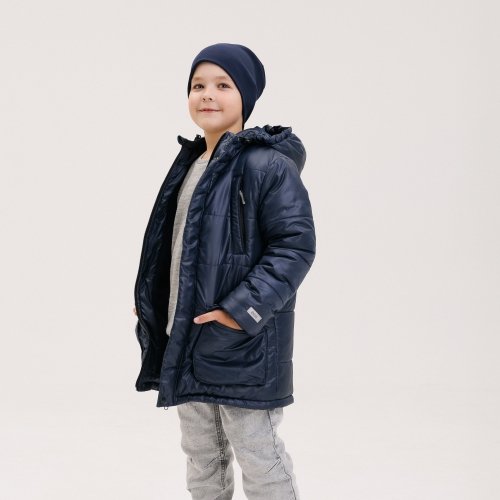 Зимняя куртка на мальчика Bembi 7 - 13 лет Водоотталкивающая плащевка Синий КТ309