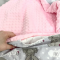 Плед для новорожденных Oh My Kids Мишки с бантиками Бязь/Плюш Розовый 100х80 см BBU-082