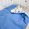 Конверт на выписку Oh My Kids Ретро машинки Пике/Сатин Голубой 100х80 см КУ-246-СП-Б