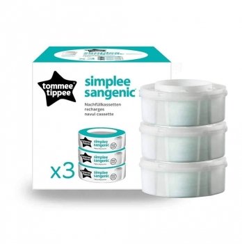 Кассета сменная Tommee Tippee Sangenic Simplee для накопителя подгузников 3 шт TT0126