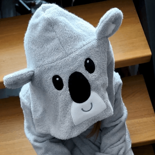 Махровый халат для детей Sasha Koala 7 - 10 лет Махра Серый 4406/4