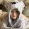 Махровый халат для детей Sasha Koala 7 - 10 лет Махра Серый 4406/4