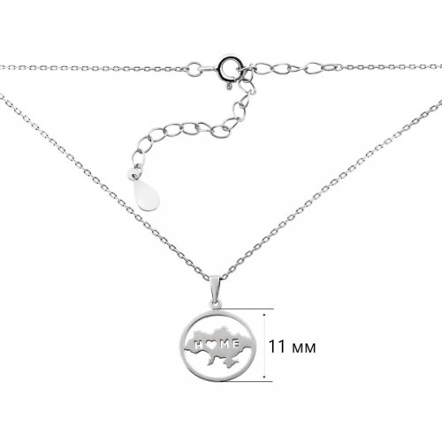 Серебряное колье женское UD Kashtan Карта Украины ВС-439Р