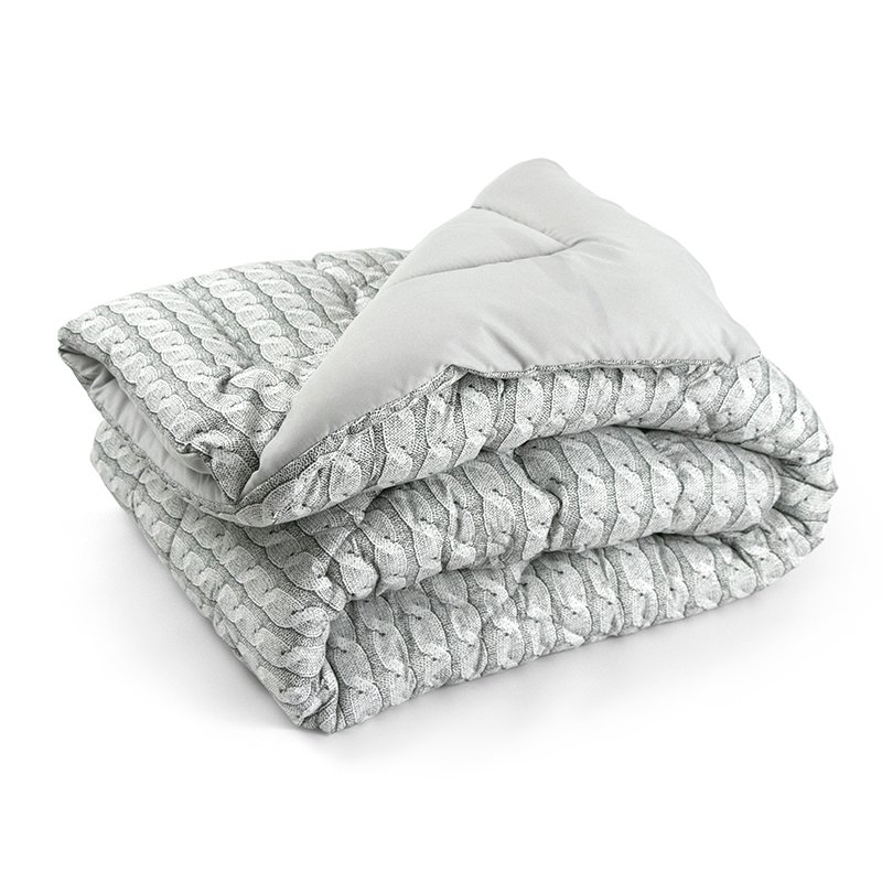 Одеяло зимнее евро двуспальное Руно Grey Braid 200х220 см Серый Р322.52_Grey Braid