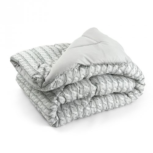 Одеяло зимнее евро двуспальное Руно Grey Braid 200х220 см Серый Р322.52_Grey Braid