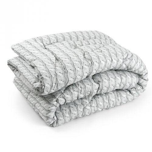 Одеяло зимнее евро двуспальное Руно Grey Braid 200х220 см Серый Р322.52_Grey Braid