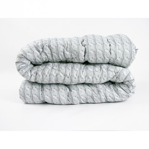 Одеяло зимнее евро двуспальное Руно Grey Braid 200х220 см Серый Р322.52_Grey Braid