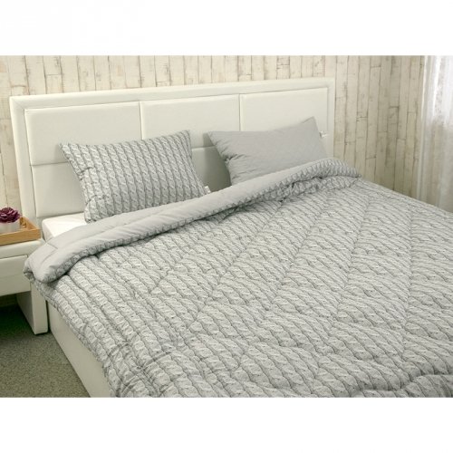 Одеяло зимнее евро двуспальное Руно Grey Braid 200х220 см Серый Р322.52_Grey Braid