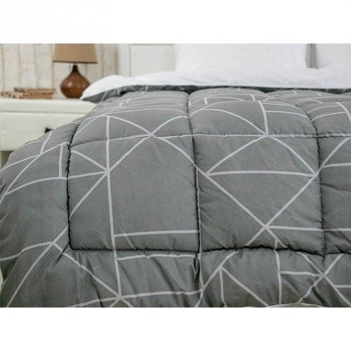 Одеяло зимнее евро двуспальное Руно Crystal Grey Серый 200х220 см 322.52_Crystal Grey