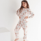 Пижама детская ELA Textile&Toys Цветочки 2 - 8 лет Интерлок Белый/Розовый/Коричневый PJ006DF