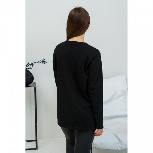 Лонгслив для беременных и кормящих Lullababe Mexico Black Черный LB06MX136