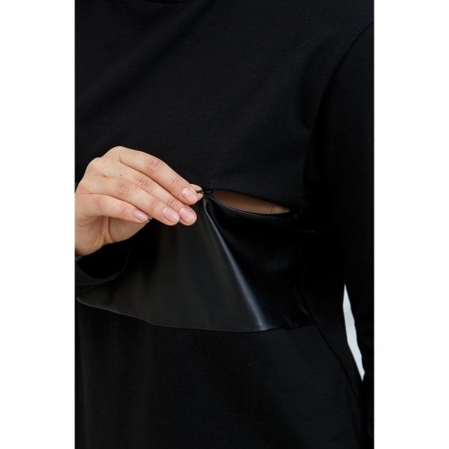 Лонгслив для беременных и кормящих Lullababe Mexico Black Черный LB06MX136