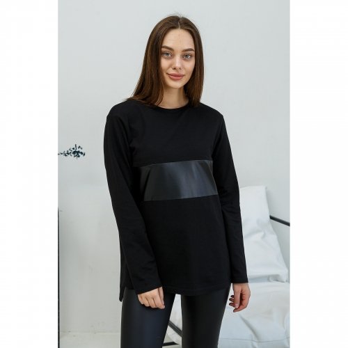 Лонгслив для беременных и кормящих Lullababe Mexico Black Черный LB06MX136