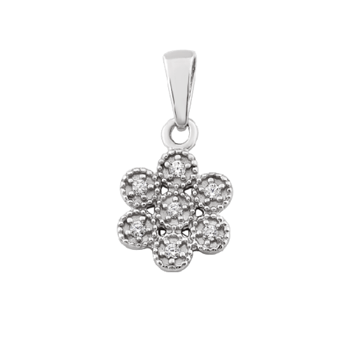 Серебряный кулон женский UD Kashtan с фианитами ЛК-0168Р