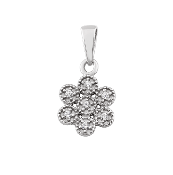 Серебряный кулон женский UD Kashtan с фианитами ЛК-0168Р