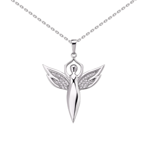 Колье серебряное женское UD Kashtan Фея с фианитами ЛК-0428р
