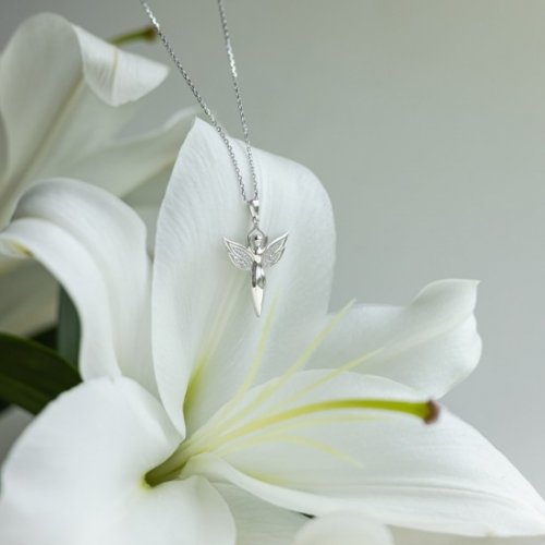 Колье серебряное женское UD Kashtan Фея с фианитами ЛК-0428р