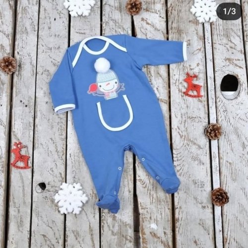 Человечек для новорожденных Magbaby Снеговик 0 - 12 мес Голубой 106238