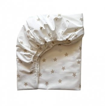 Детская простынь на резинке Маленькая соня Звезда Бежевый 1700346