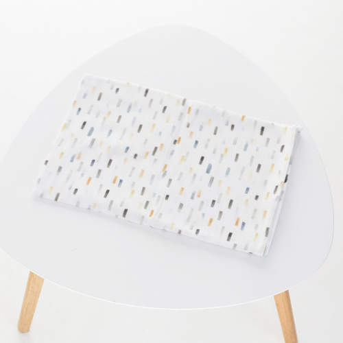 Муслиновая пеленка для детей ELA Textile&Toys Мазки Муслин Белый/Серый/Голубой 100х80 см MD002FS