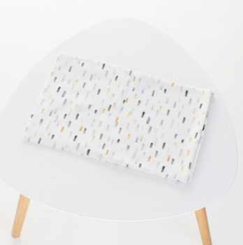 Муслиновая пеленка для детей ELA Textile&Toys Мазки Муслин Белый/Серый/Голубой 100х80 см MD002FS