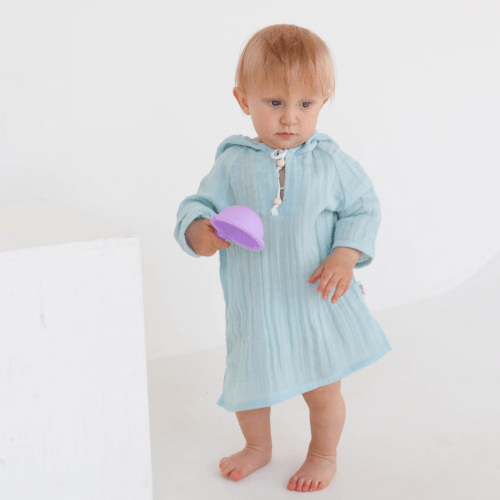 Муслиновая туника детская ELA Textile&Toys 2 - 7 лет Муслин Голубой MT001BL