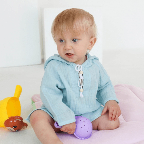 Муслиновая туника детская ELA Textile&Toys 2 - 7 лет Муслин Голубой MT001BL