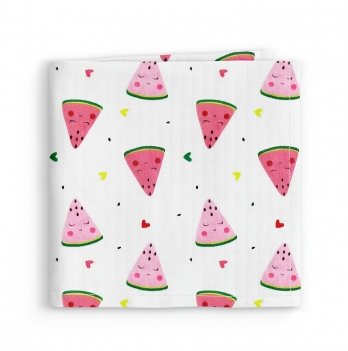Муслиновая пеленка для детей Cosas Розовый Happy Watermelon