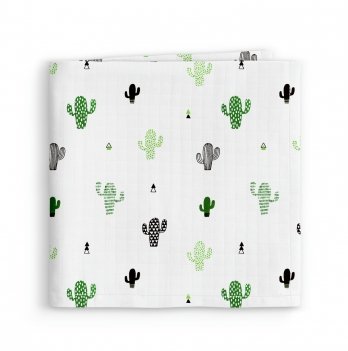Муслиновая пеленка для детей Cosas Зеленый Cactus