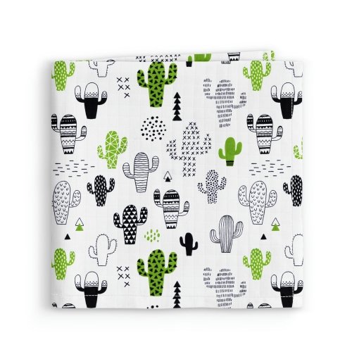 Муслиновая пеленка для детей Cosas Зеленый Cactus Gray Green
