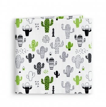 Муслиновая пеленка для детей Cosas Зеленый Cactus Gray Green