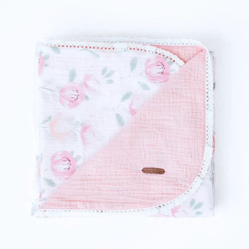 Муслиновый плед для новорожденных Magbaby Lint Пионы 85х85 см Розовый/Белый 110213 Муслиновый плед для новорожденных Magbaby Lint Пионы 85х85 см Розовый/Белый 110213