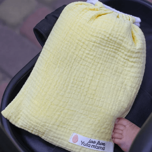 Накидка для кормления из муслина Юла Мама Лимонный NUR-1.4.7
