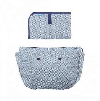 Набор подкладка для сумки и коврик для пеленания Nuvita MyMia Синий/Белый NV8802OPTI