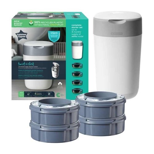 Накопитель подгузников Tommee Tippee Twist & Click + 4 сменные кассеты TT0110