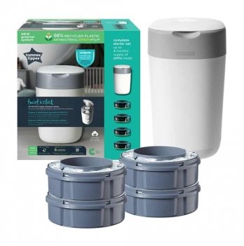 Накопитель подгузников Tommee Tippee Twist & Click + 4 сменные кассеты TT0110