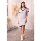 Ночная сорочка для беременных и кормящих Znana Mama Favorite Листочек Серый ZN-N08-LIS