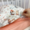 Детское постельное белье в кроватку Oh My Kids Зайчики Лисички Ранфорс Персиковый ПБ-126-Х-3